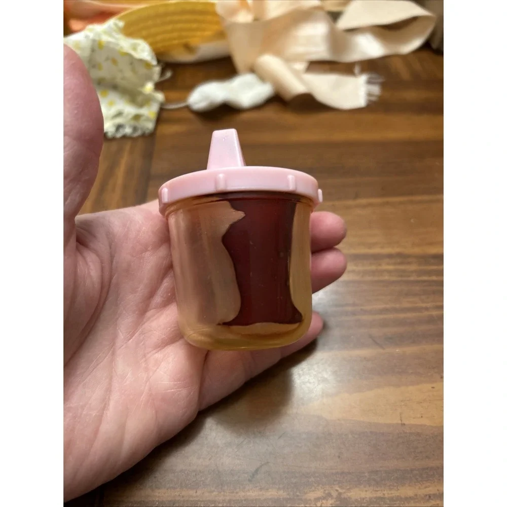Vintage 1987 Baby Heather Sippy Cup‎ Pink